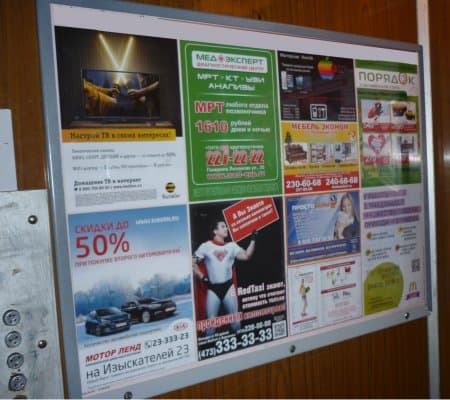 Реклама в лифтах в Гродно